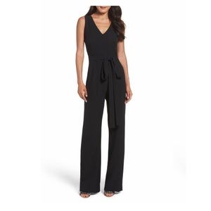 NSR soft black jumpsuit tie front NWT’s M